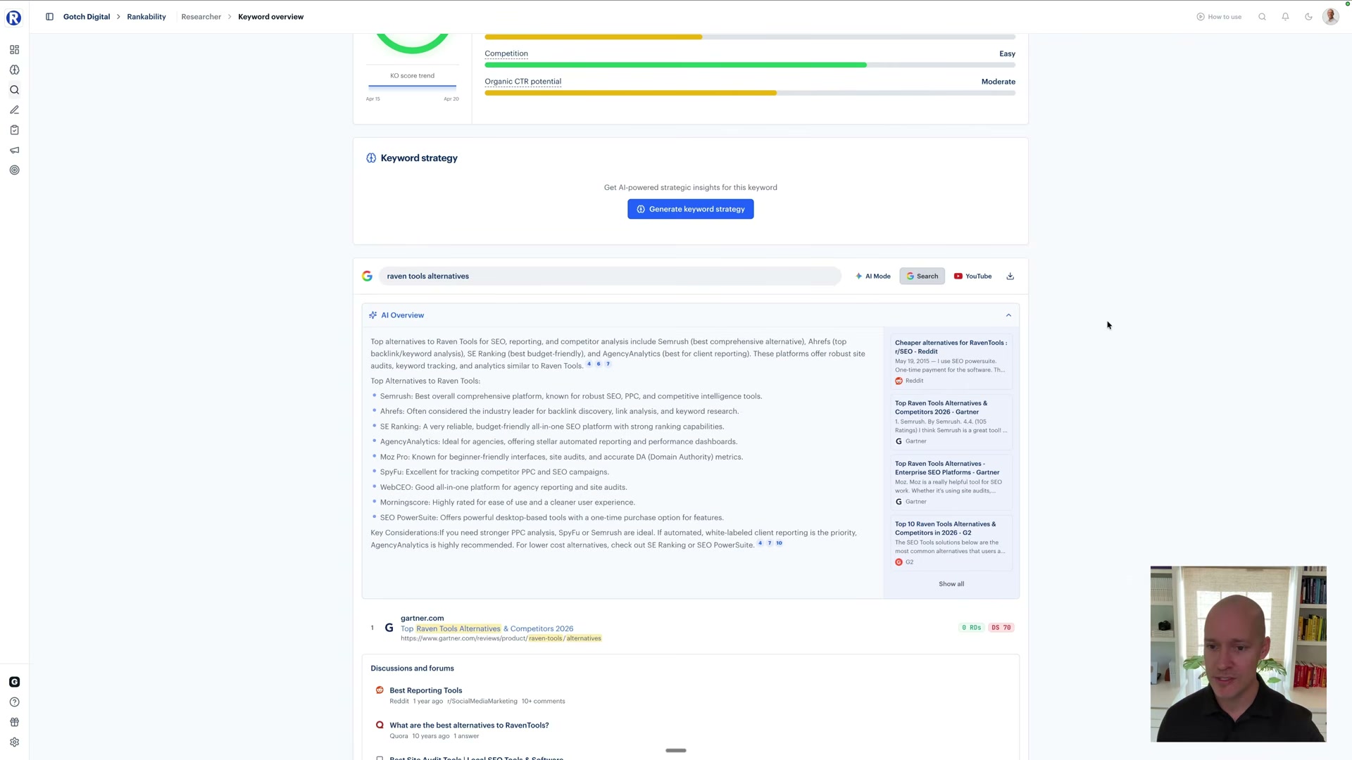 With the AI Overview expanded, Google's answer takes up the full screen — blue link #1 is already below the fold, and #3 doesn't exist on the first scroll