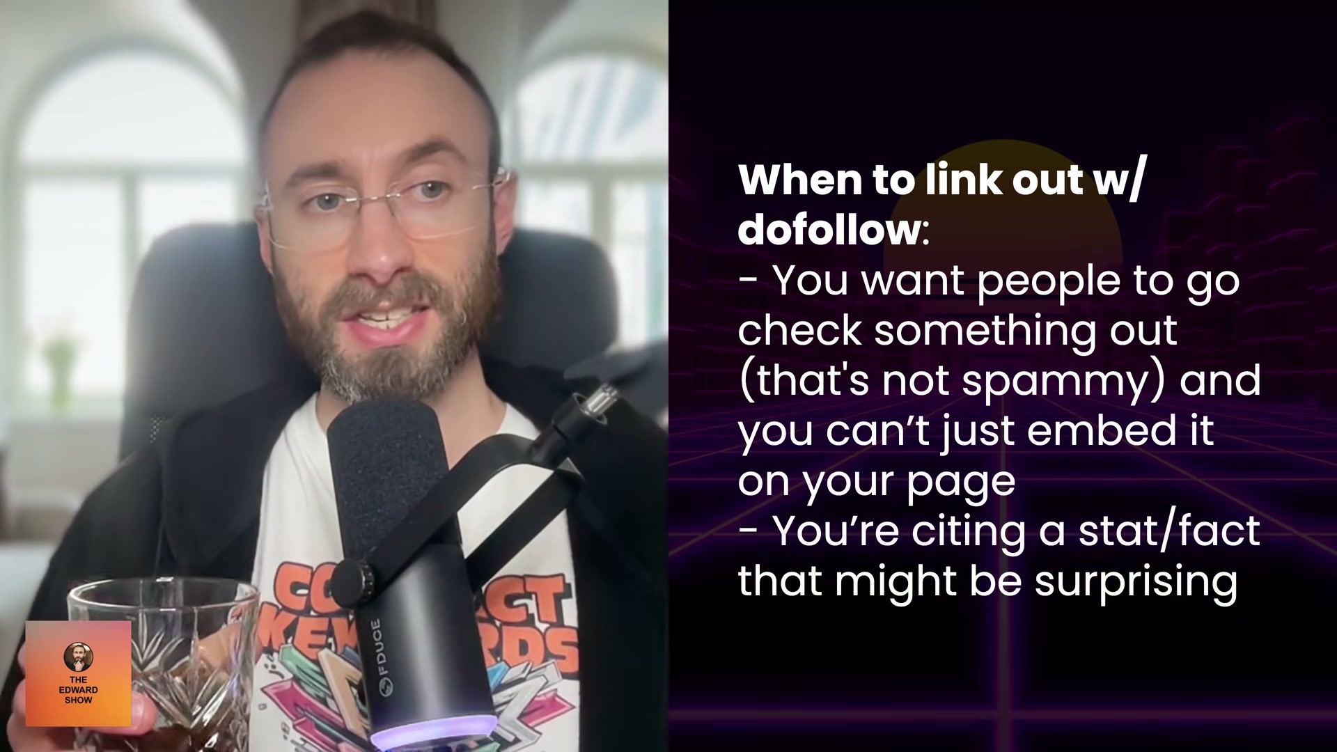 The dofollow decision framework: use it when readers need to verify a source or when you're citing a surprising stat