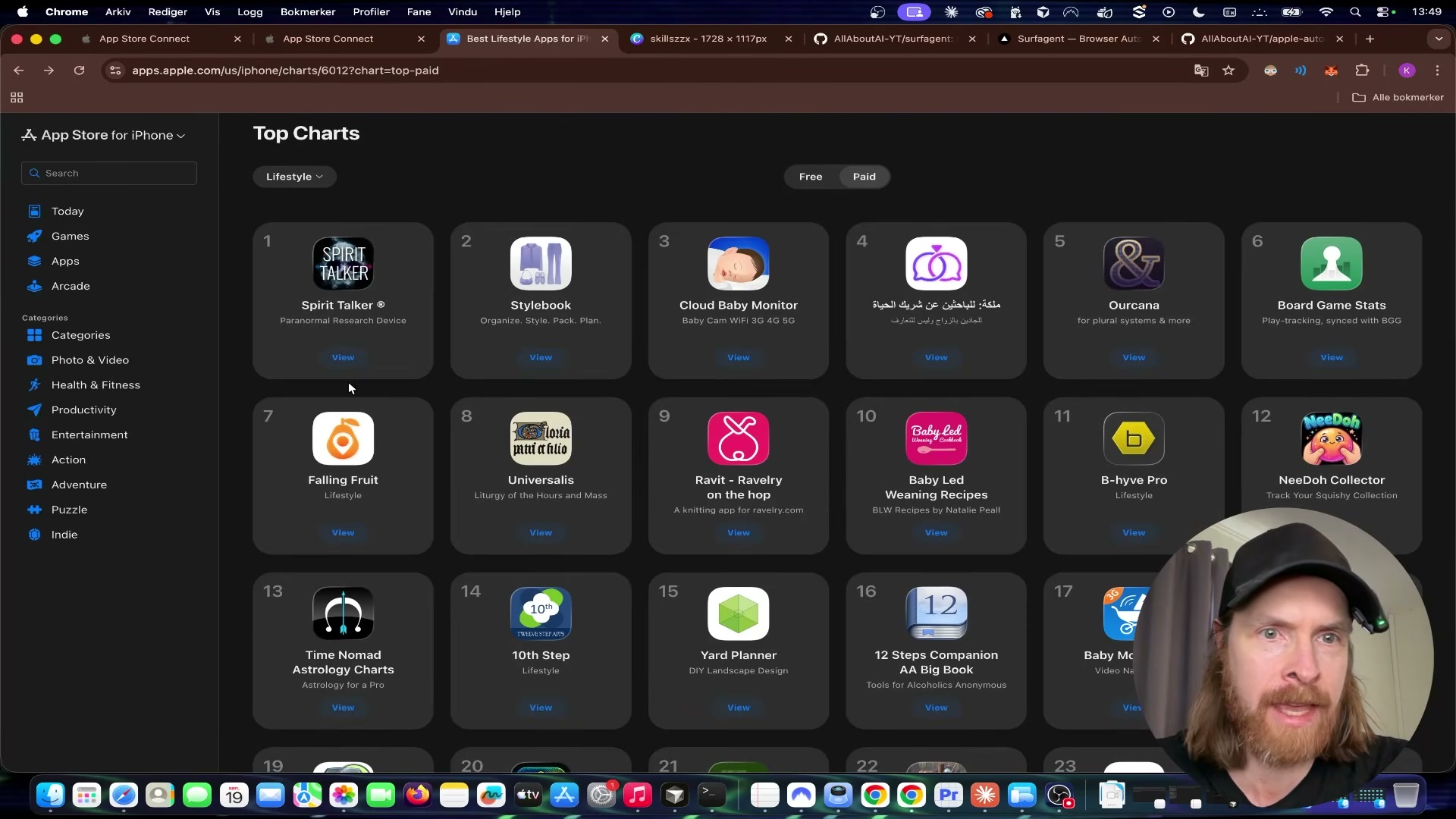 NeeDoh Collector hits #12 on the App Store Lifestyle Paid chart — proof the automated pipeline produces chart-ranking apps.