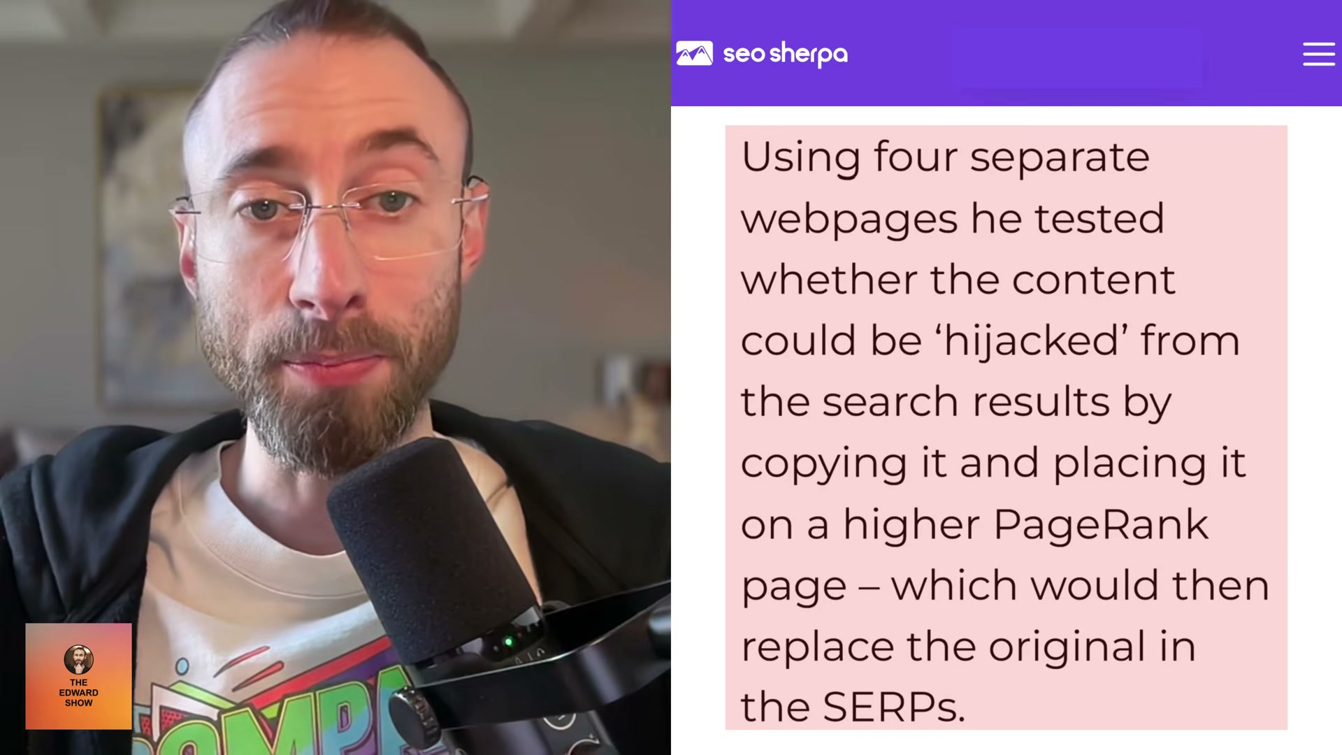The SERP hijacking experiment: copy content to a higher-PR page and see if it displaces the original