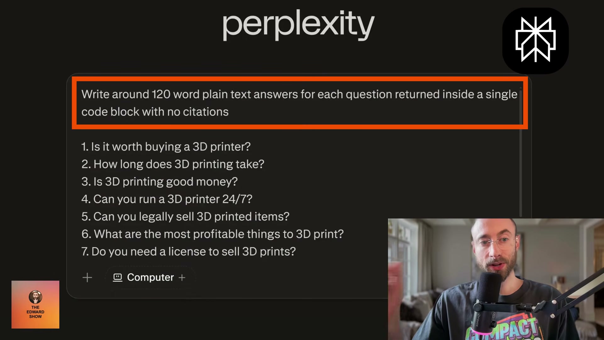 Paste your PAA questions into Perplexity with this exact prompt to generate clean, citation-free FAQ answers ready for your page.