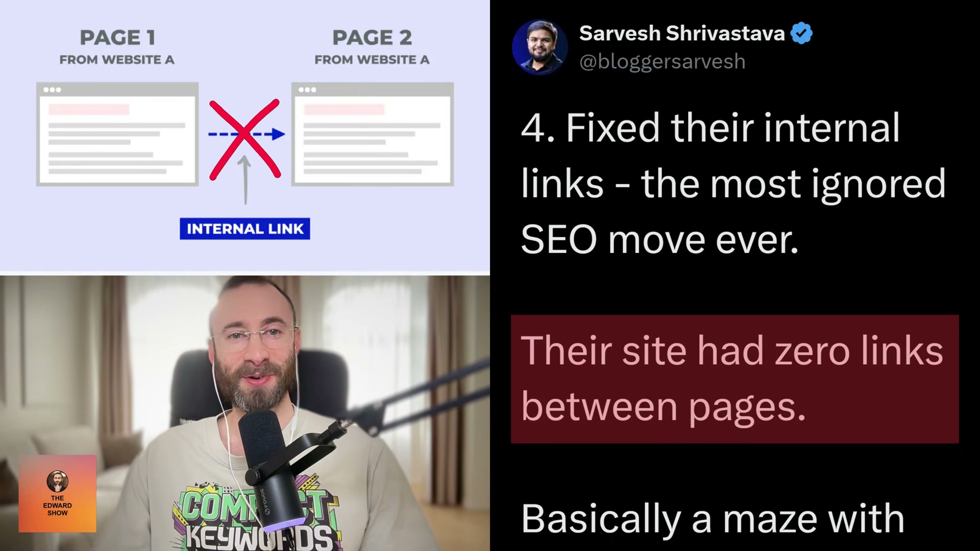 Step 4: Internal linking connects your money pages and blog posts to the homepage so Google can crawl and understand your full site