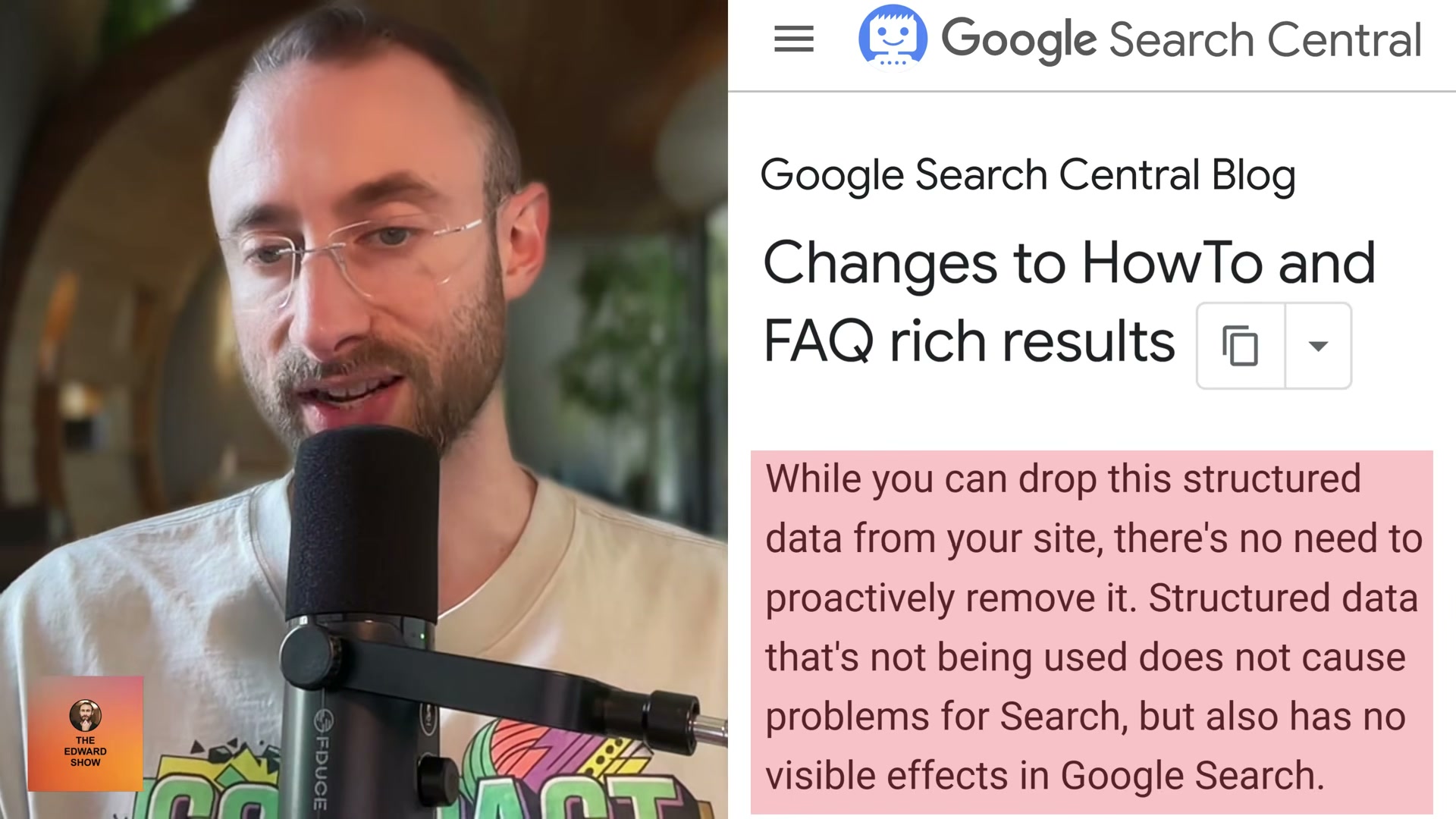 Google's official word: no need to remove FAQ schema, but it has zero visible effect on Search