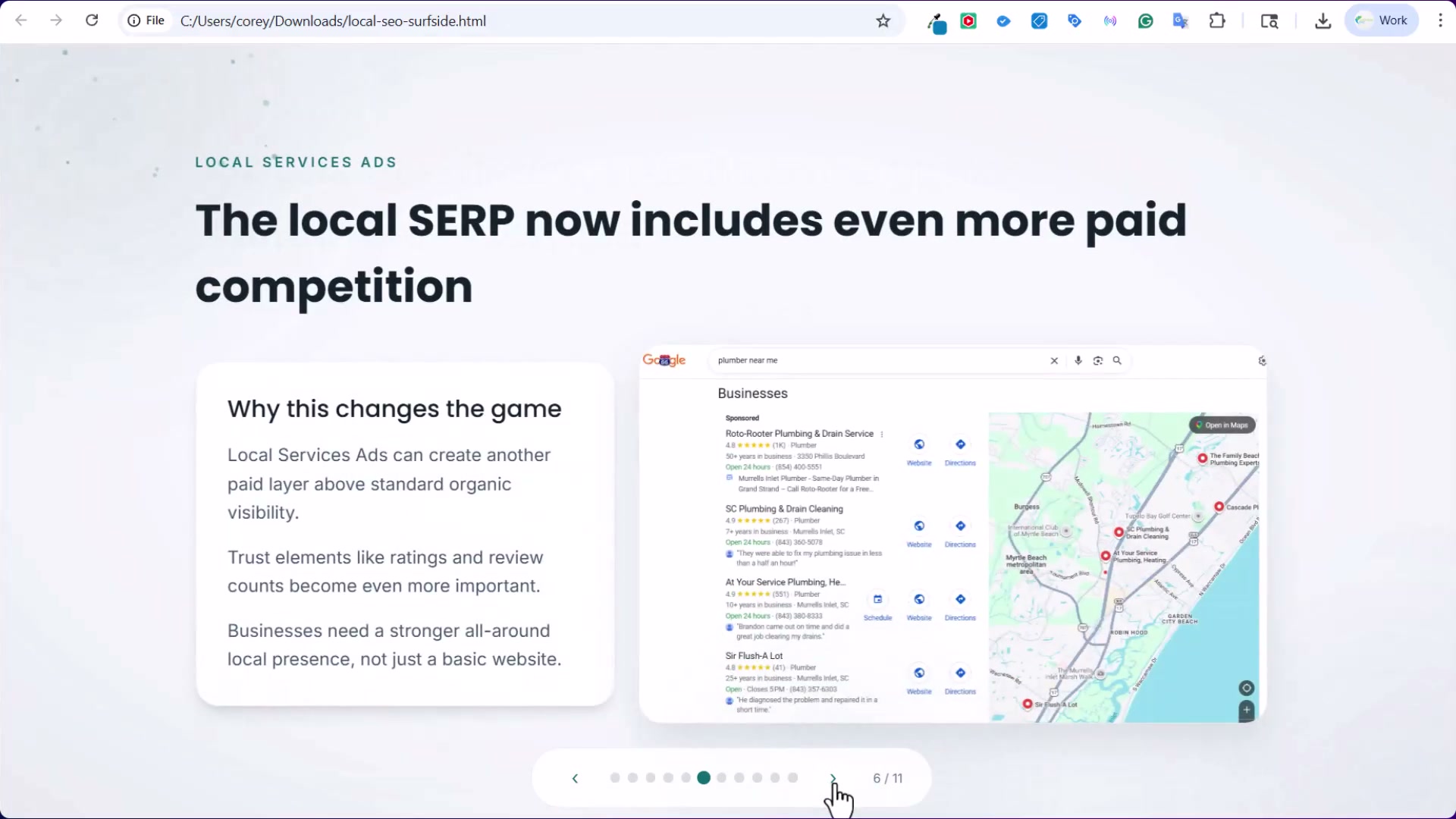 Local Services Ads add yet another paid tier above the map pack, making ratings and review counts a ranking factor even for paid visibility.