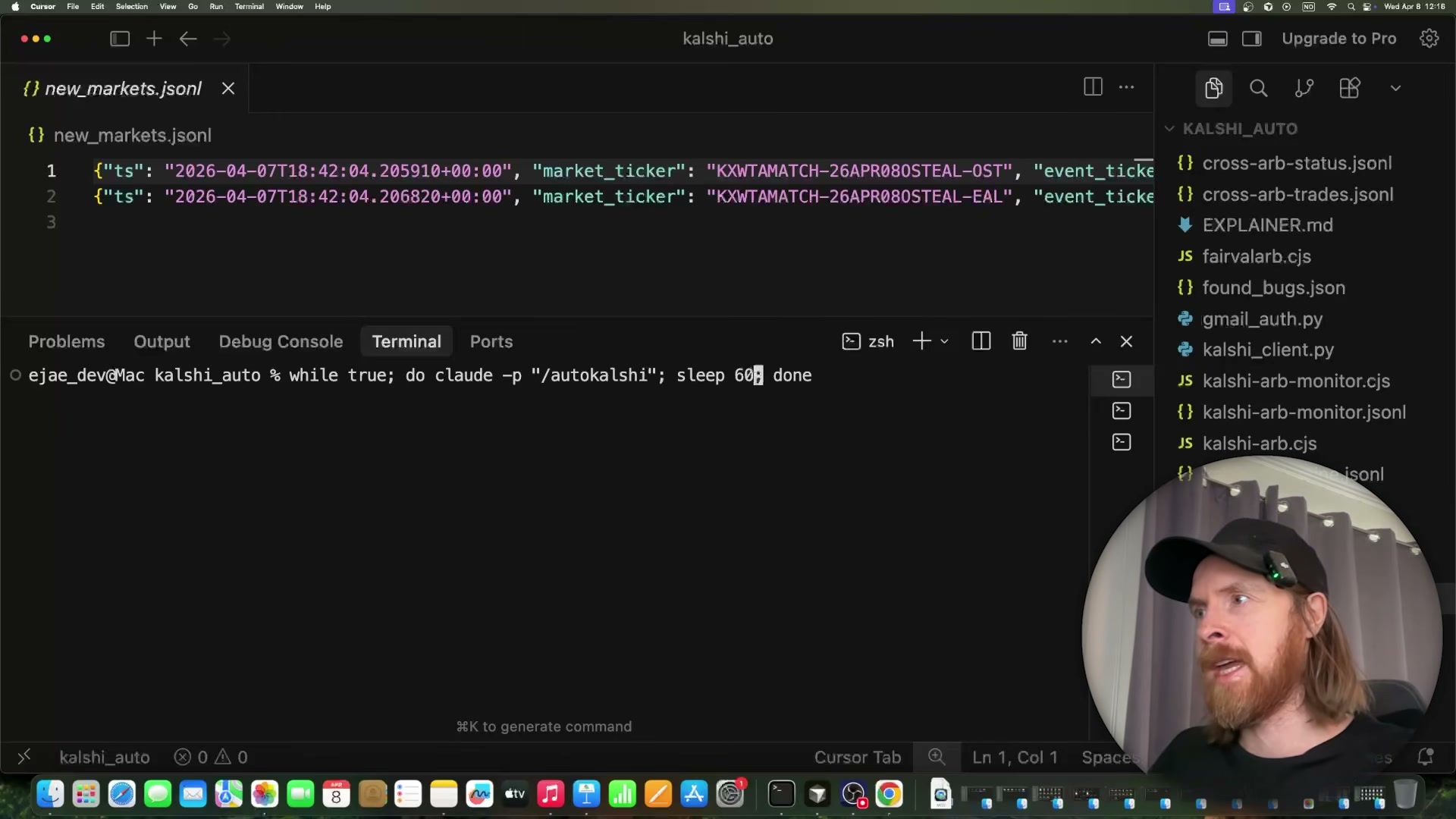 Copy this exactly: `while true; do claude -p