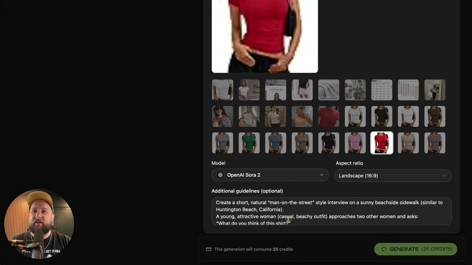 Crafting the UGC scene prompt: specify setting, characters, and opening line for the street interview video
