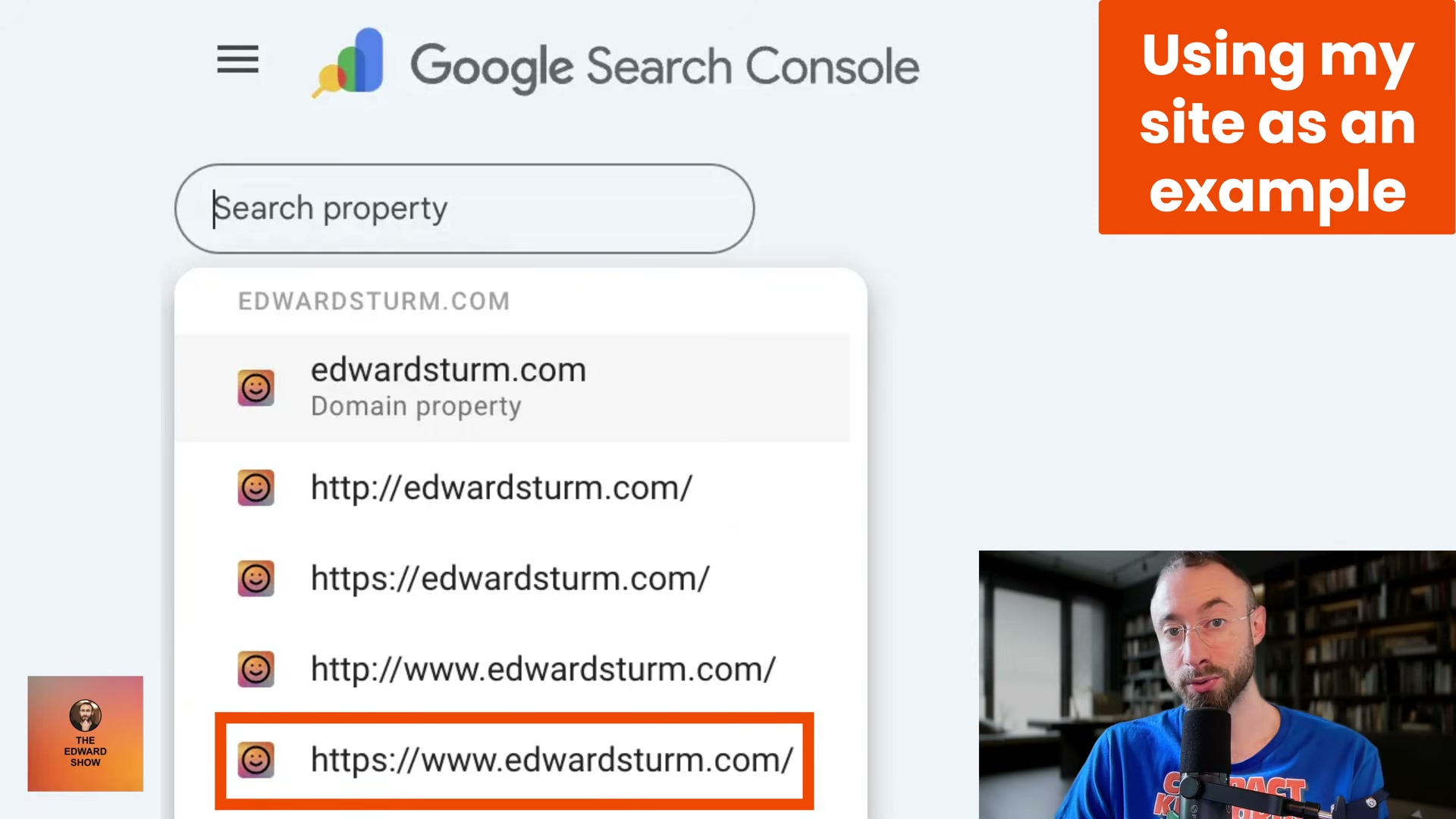 Set up all four GSC properties: domain property plus every http/https and www/non-www variant to catch subdomain anomalies