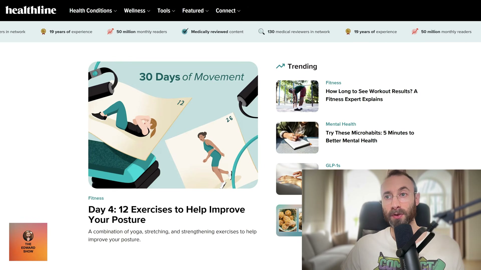 Healthline is the benchmark: editorial standards, medically reviewed content, and millions of monthly readers — the kind of site you want linking to you.
