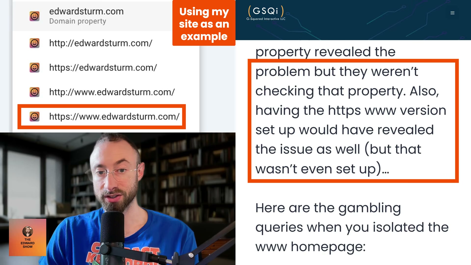 Lesson: the www property they never set up would have surfaced the gambling queries the moment the hack happened