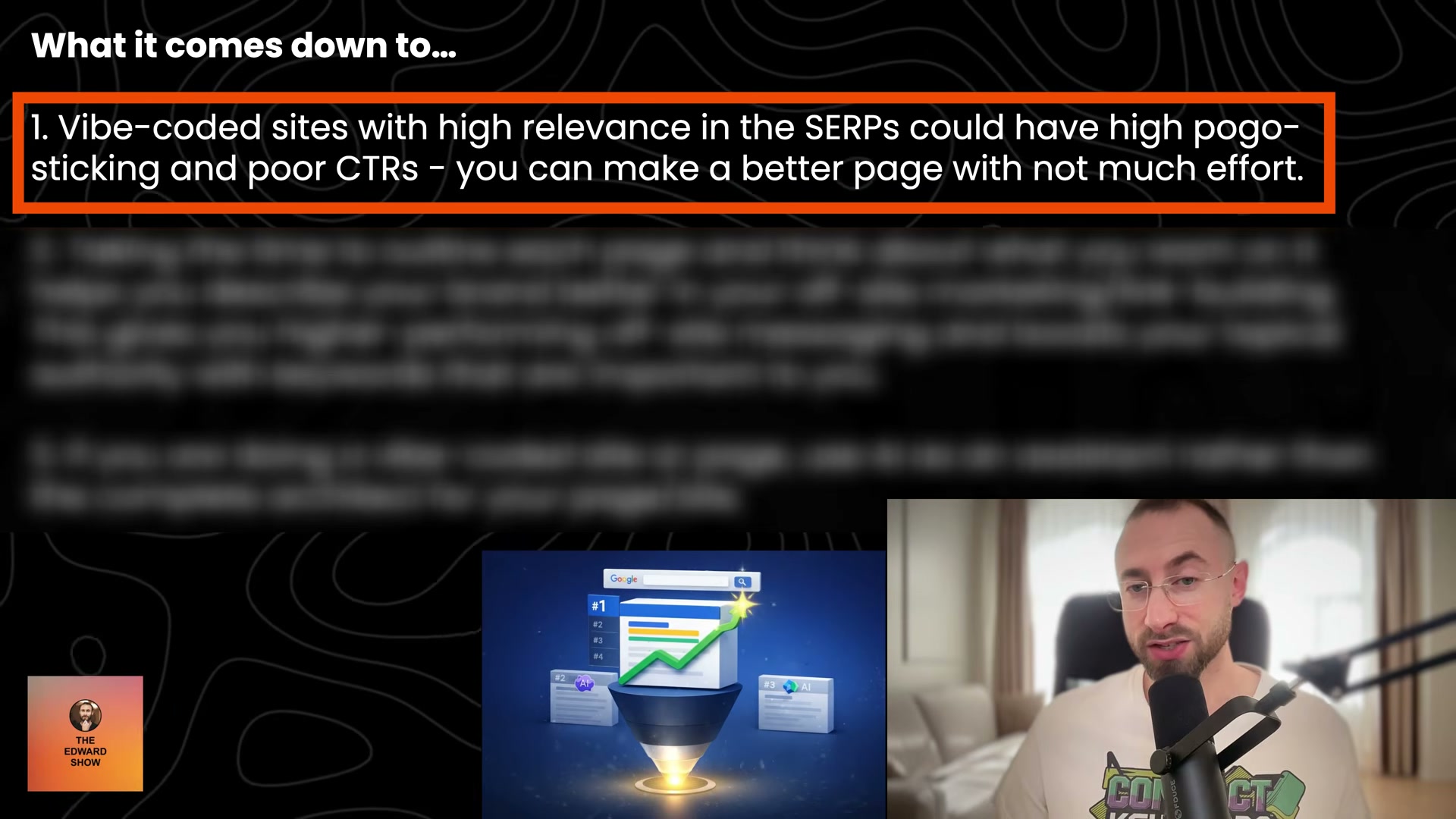 Key insight #1: vibe-coded pages rank but don't convert — their pogo-sticking rates are your opening