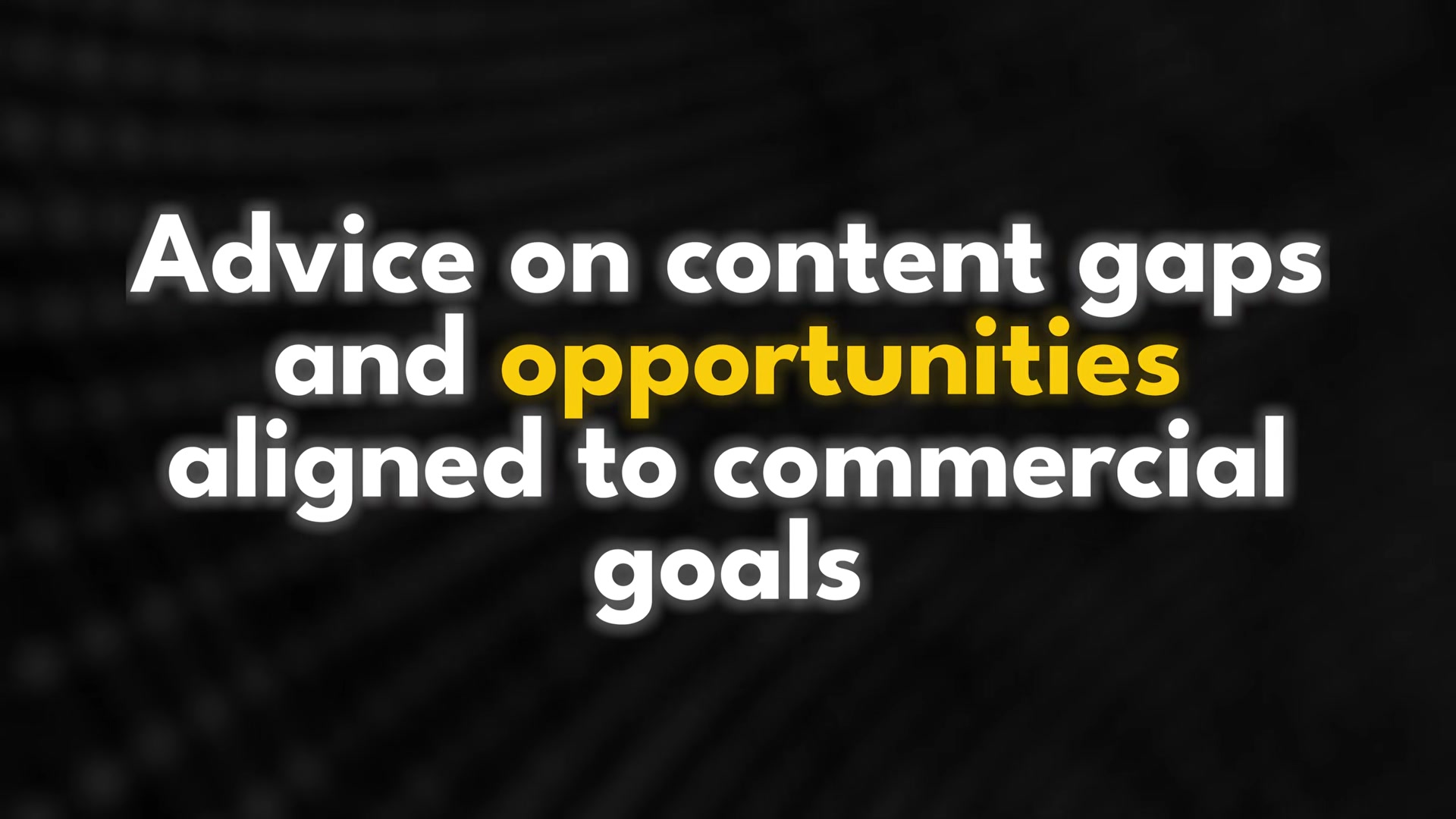 A real SEO audit doesn't end with a list of errors — it maps content gaps directly to the commercial goals you're trying to hit.