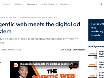Article backdrop: The agentic web meets the digital ad ecosystem