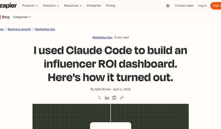 How to Build an Influencer ROI Dashboard With Claude Code