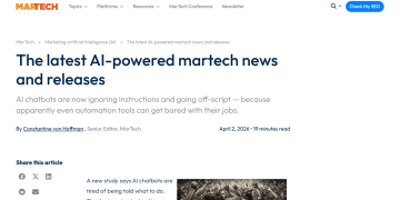 Article backdrop: The latest AI-powered martech news and releases