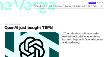 Article backdrop: OpenAI just bought TBPN
