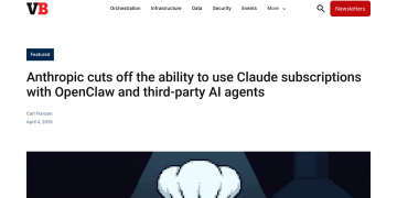 Article backdrop: Anthropic cuts off the ability to use Claude subscriptions w