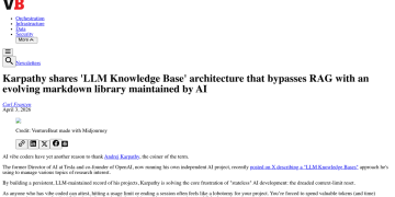Article backdrop: Karpathy shares 'LLM Knowledge Base' architecture that bypas