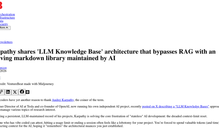 Karpathy’s LLM Knowledge Base Bypasses RAG With Evolving Markdown