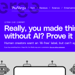 Article backdrop: Really, you made this without AI? Prove it