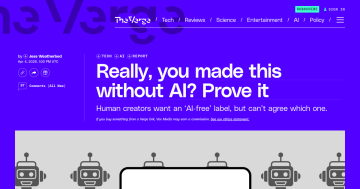 Article backdrop: Really, you made this without AI? Prove it