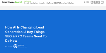 Article backdrop: How AI Is Changing Lead Generation: 3 Key Things SEO & PPC T