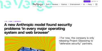 Article backdrop: A new Anthropic model found security problems ‘in ever