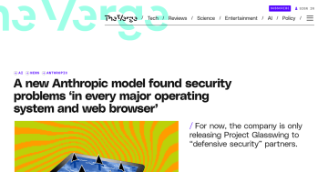 Article backdrop: A new Anthropic model found security problems ‘in ever