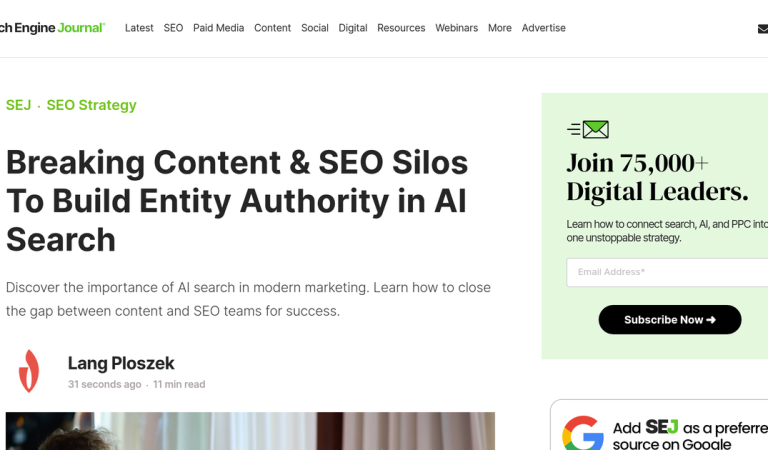 Breaking Content & SEO Silos to Build Entity Authority in AI Search