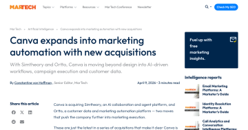 Article backdrop: Canva expands into marketing automation with new acquisition