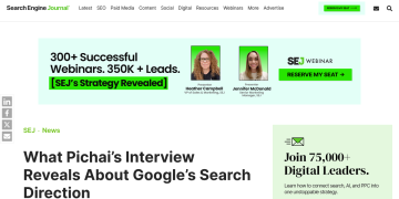 Article backdrop: What Pichai’s Interview Reveals About Google’s Search Direct