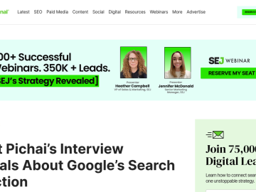 Article backdrop: What Pichai’s Interview Reveals About Google’s Search Direct
