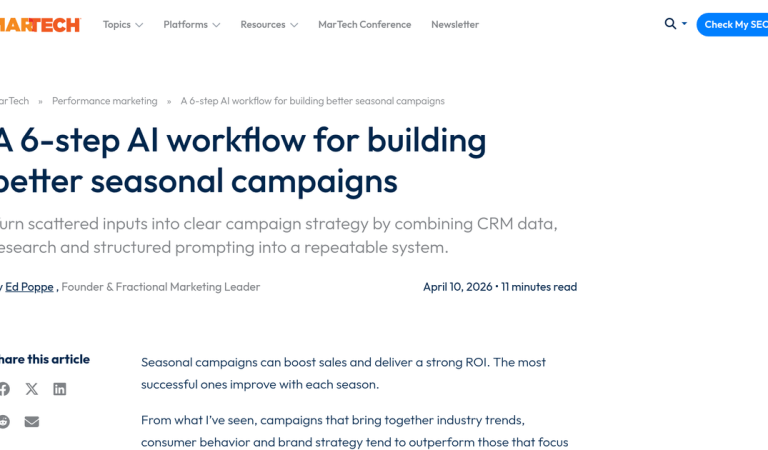 How to Build a 6-Step AI Workflow for Seasonal Marketing Campaigns