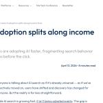 Article backdrop: AI search adoption splits along income lines