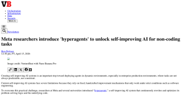 Article backdrop: Meta researchers introduce 'hyperagents' to unlock self-impr