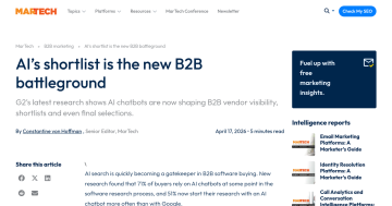 Article backdrop: AI’s shortlist is the new B2B battleground