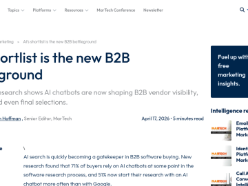 Article backdrop: AI’s shortlist is the new B2B battleground