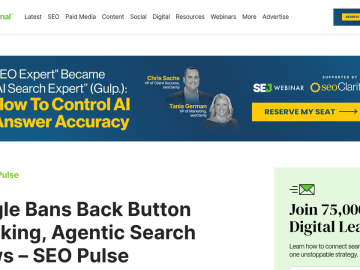 Article backdrop: Google Bans Back Button Hijacking, Agentic Search Grows – SE