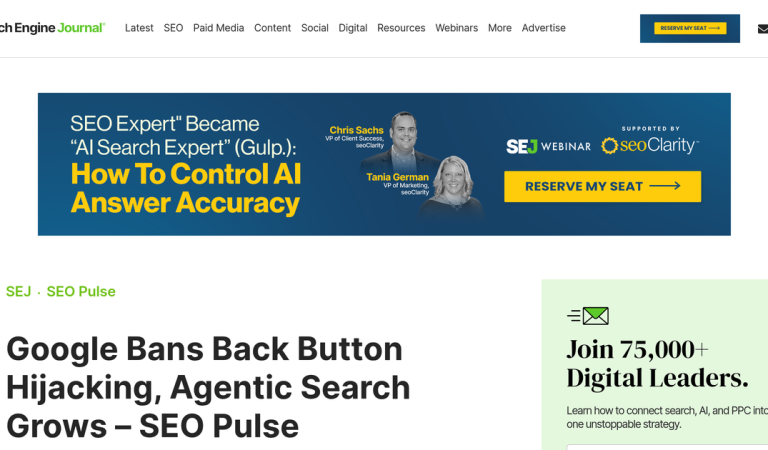 Google Back Button Hijacking Ban: SEO Impact and Agentic Search