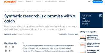 Article backdrop: Synthetic research is a promise with a catch