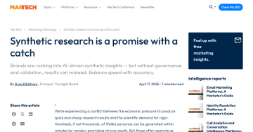 Article backdrop: Synthetic research is a promise with a catch