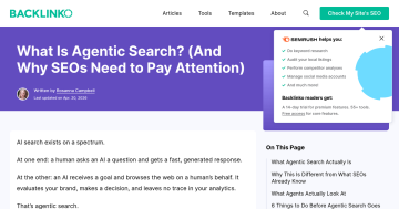 Article backdrop: What Is Agentic Search? (And Why SEOs Need to Pay Attention)
