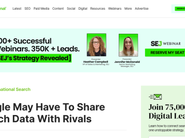 Article backdrop: Google May Have To Share Search Data With Rivals via @sejour