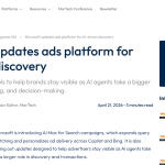 Article backdrop: Microsoft updates ads platform for AI-driven discovery