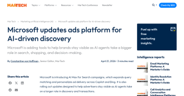 Article backdrop: Microsoft updates ads platform for AI-driven discovery