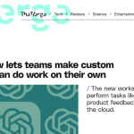 Article backdrop: OpenAI now lets teams make custom bots that can do work on t