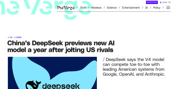 Article backdrop: China’s DeepSeek previews new AI model a year after jolting