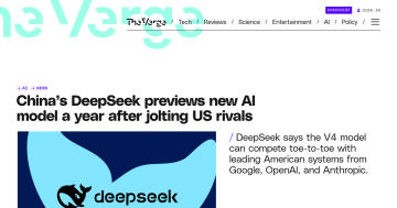 Article backdrop: China’s DeepSeek previews new AI model a year after jolting