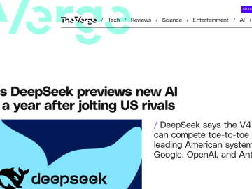 Article backdrop: China’s DeepSeek previews new AI model a year after jolting