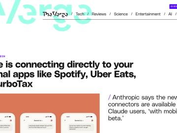Article backdrop: Claude is connecting directly to your personal apps like Spo