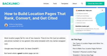 Article backdrop: How to Build Location Pages That Rank, Convert, and Get Cite